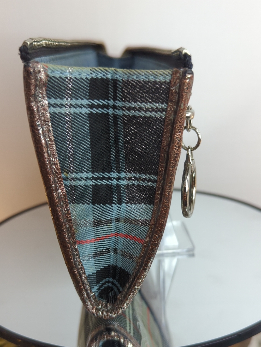 Coach Poppy Tartan Plaid Long Fabric Wallet ... Fits Your Phone! - Picture 6 of 7